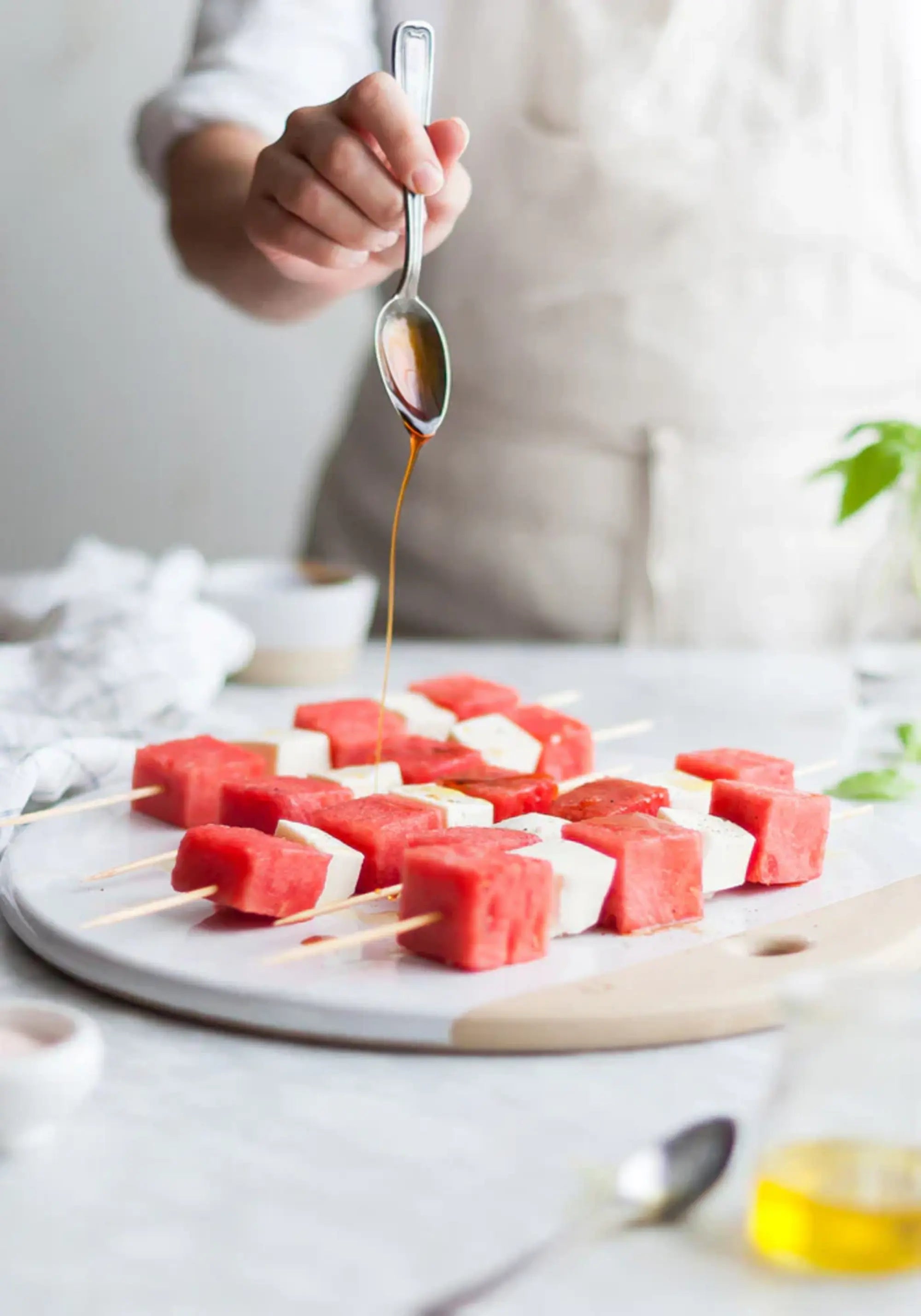 Watermelon & Fresh Mozzarella Skewers – Farmhouse Pottery