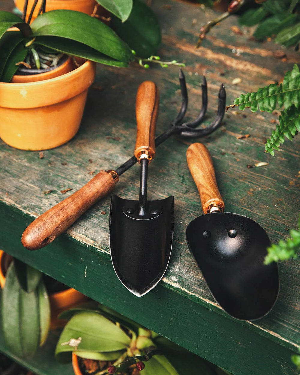 Walnut Handled Garden Tools