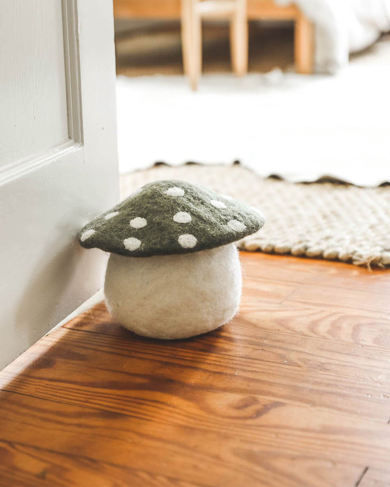 Artisan Felted Mushroom Doorstop