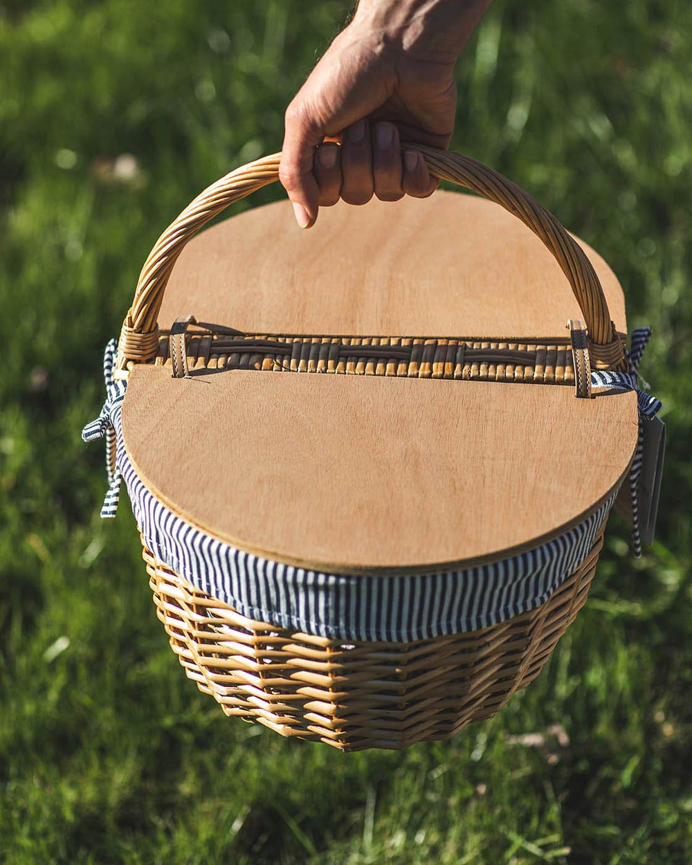 Striped Picnic Basket