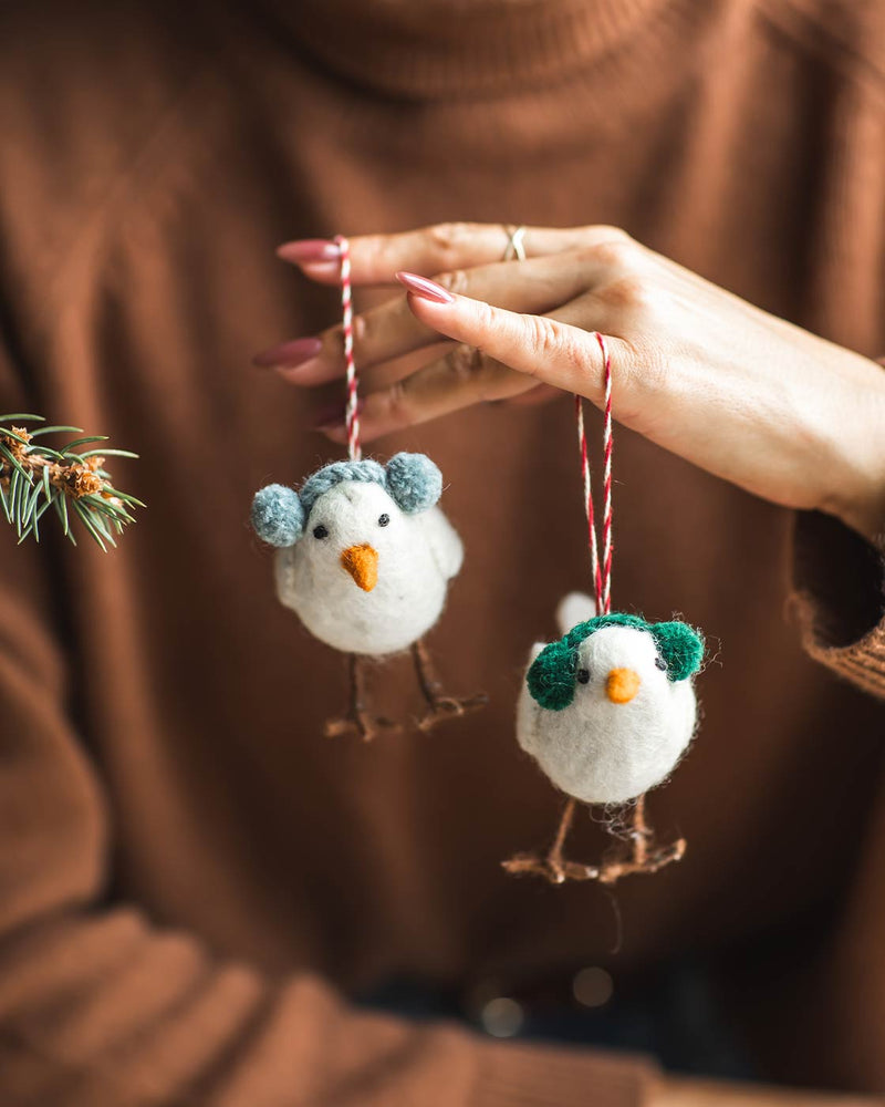 Felted Bird Ornament