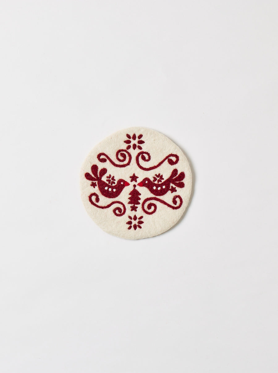 Felted Winter Folk Trivet