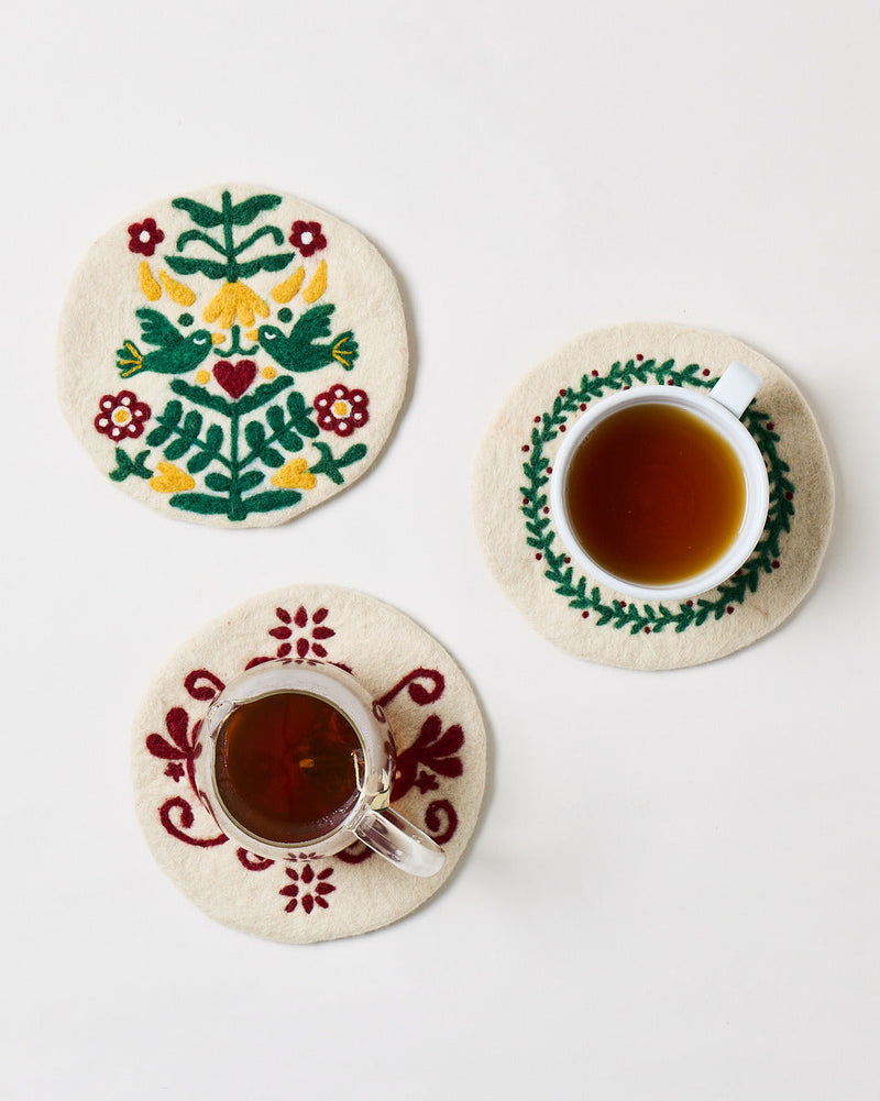 Felted Winter Folk Trivet