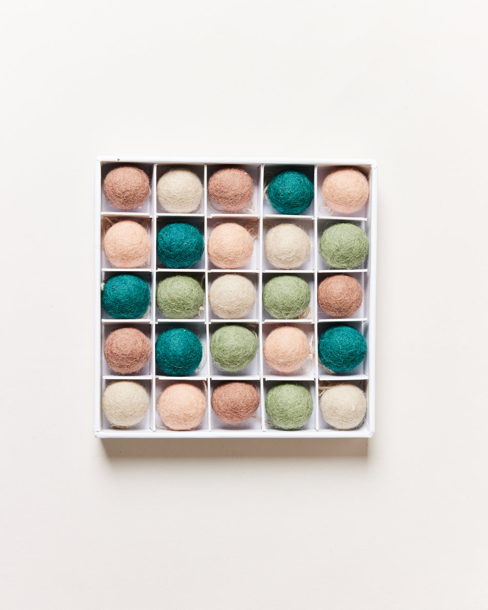 Felted Mini Baubles - Set of 25