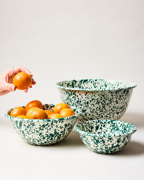 Spatter Enamelware Bowl