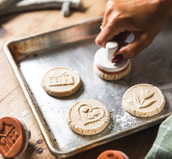 Cinnamon Shortbread Stamped Cookies
