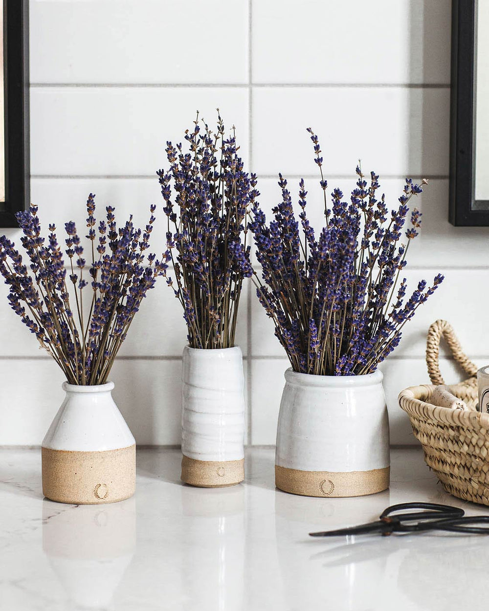 Farmhouse Pottery - Lavender Vase Set