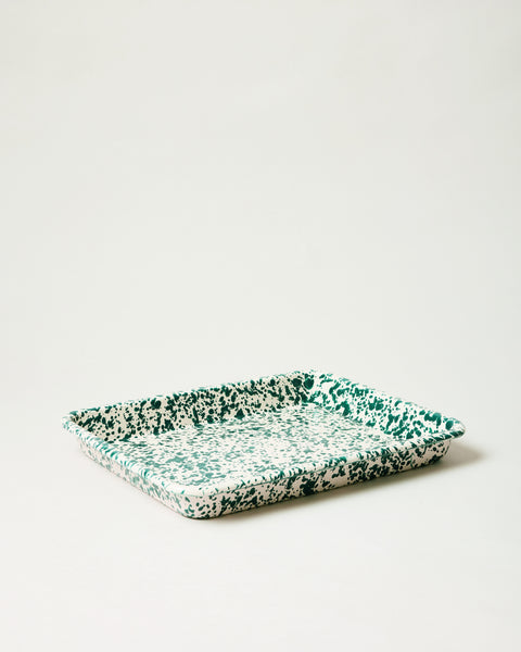 Spatter Enamelware Rectangle Tray