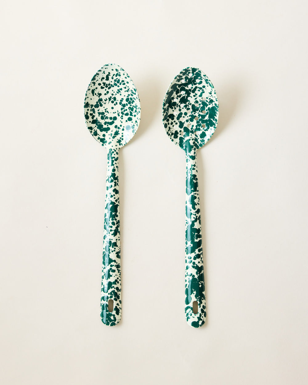 Spatter Enamelware Serving Spoon