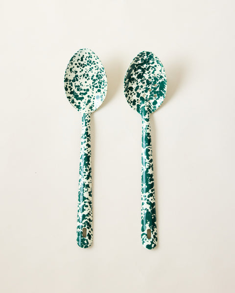 Spatter Enamelware Serving Spoon