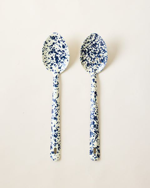 Spatter Enamelware Serving Spoon