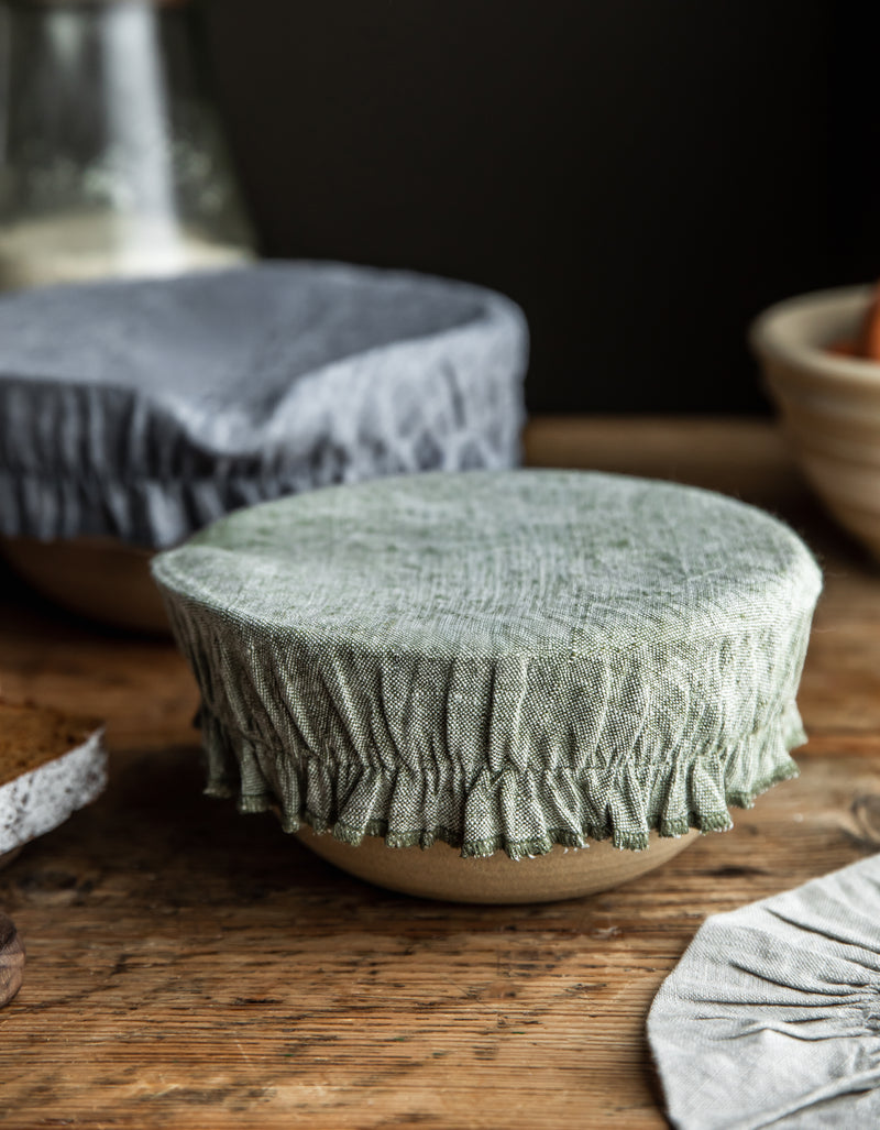 Washed Linen Bowl Cover - Set of 4