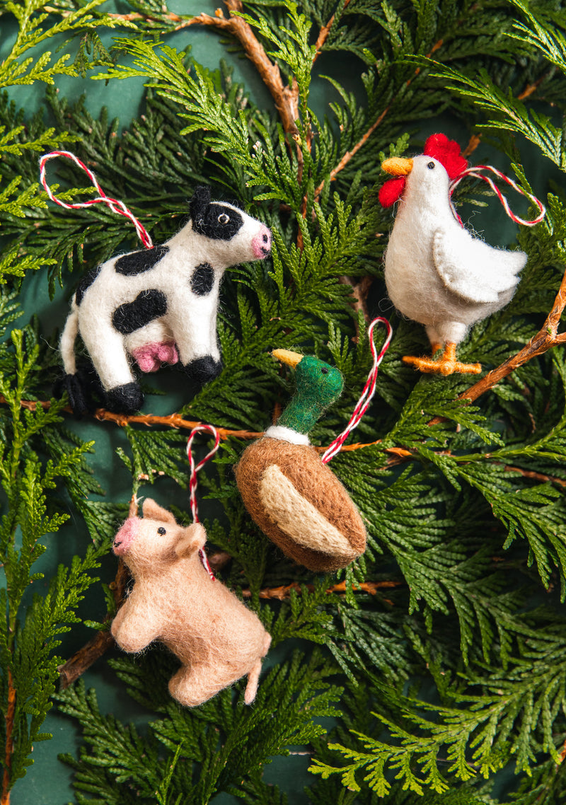 Felted On The Farm Ornament