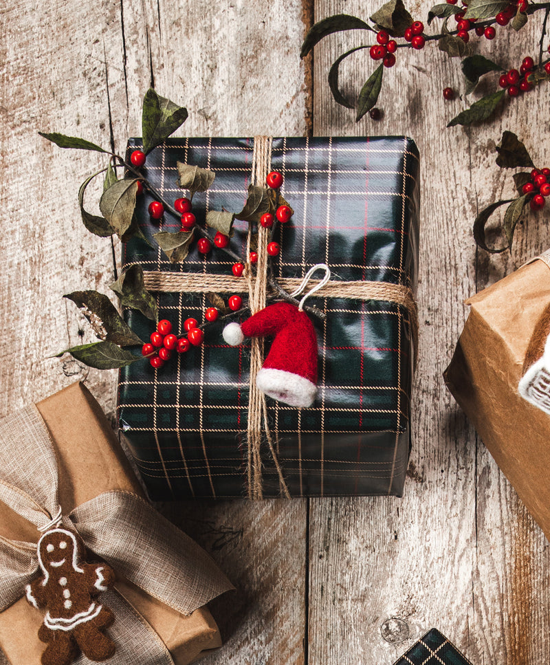 Felted Nordic Hat Ornament - Set of 6