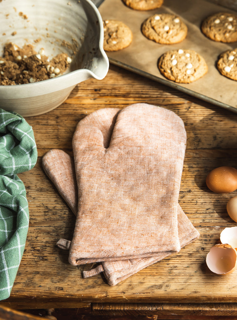 Washed Linen Oven Mitt
