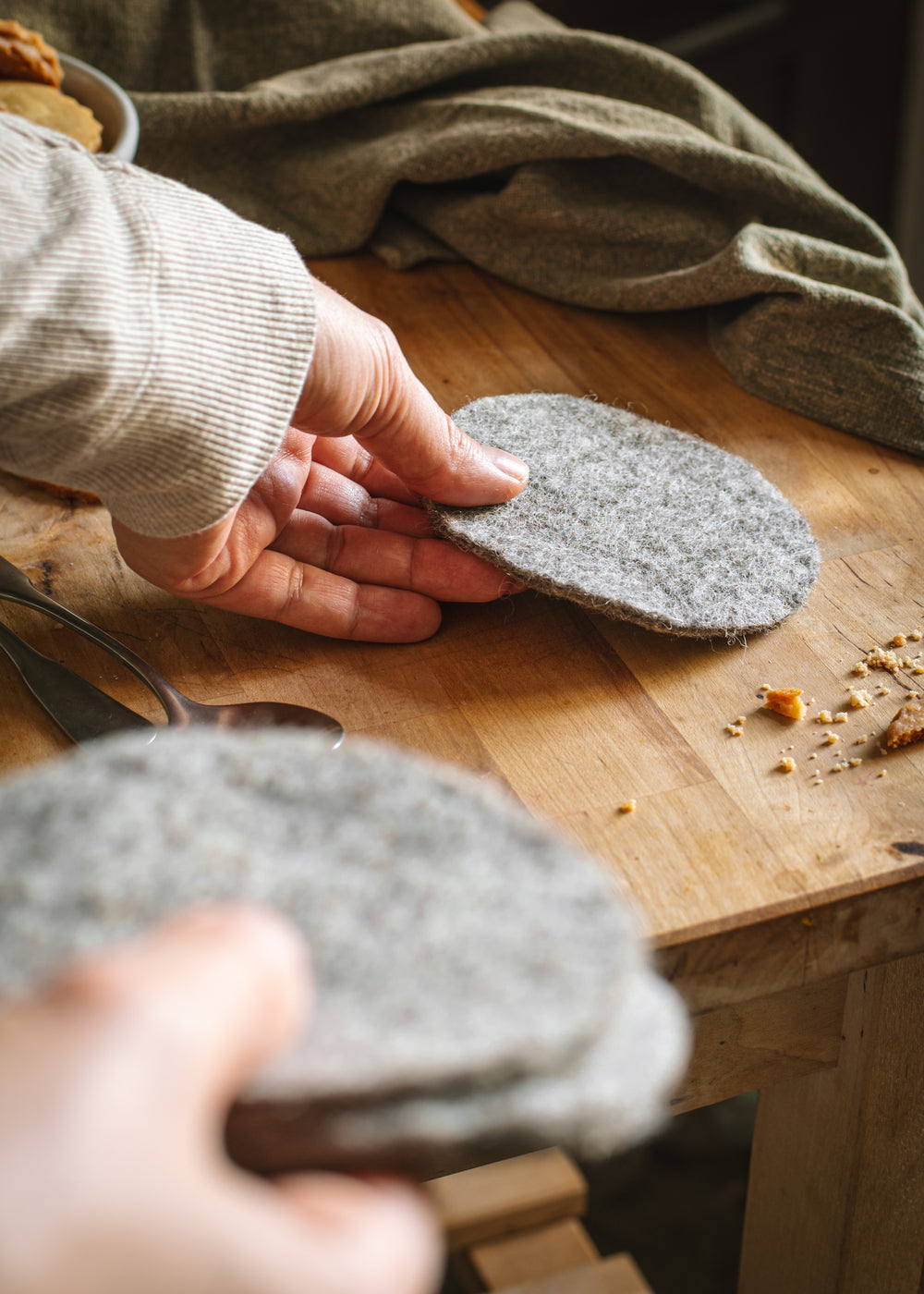 Farmhouse Pottery - Artisan Felt Coasters - Set of 4