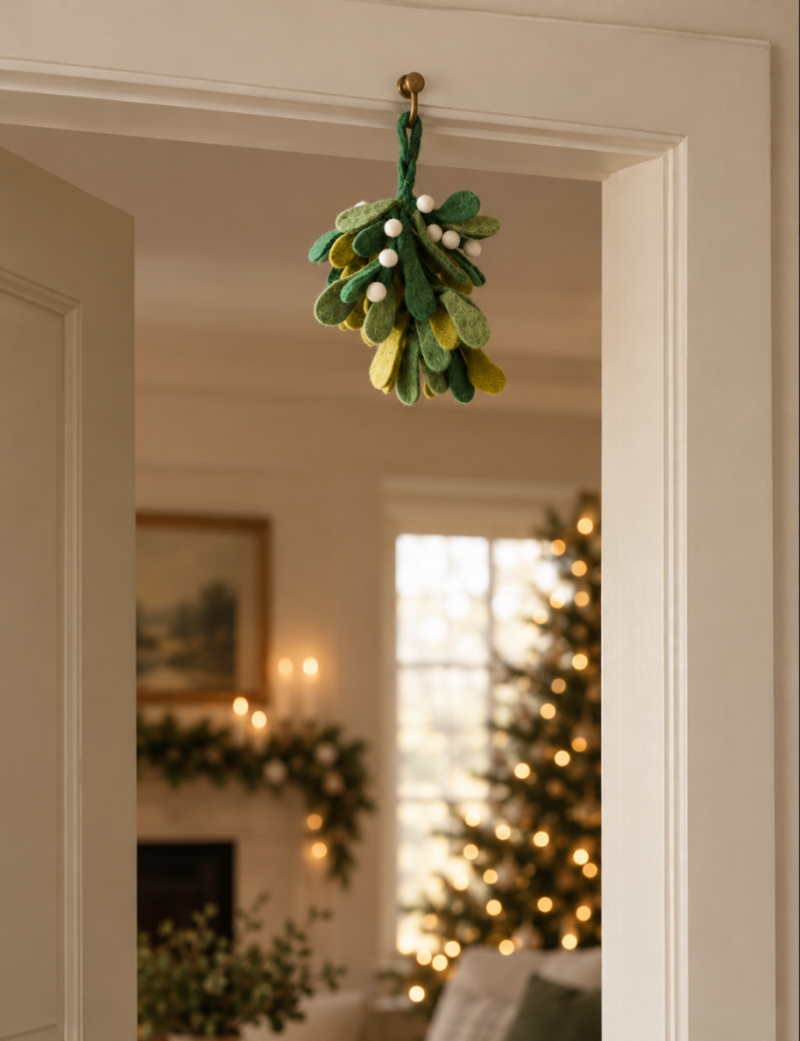 Felted Hanging Mistletoe