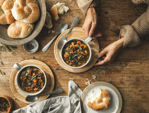 Ham & Lentil Soup with Crispy Sage