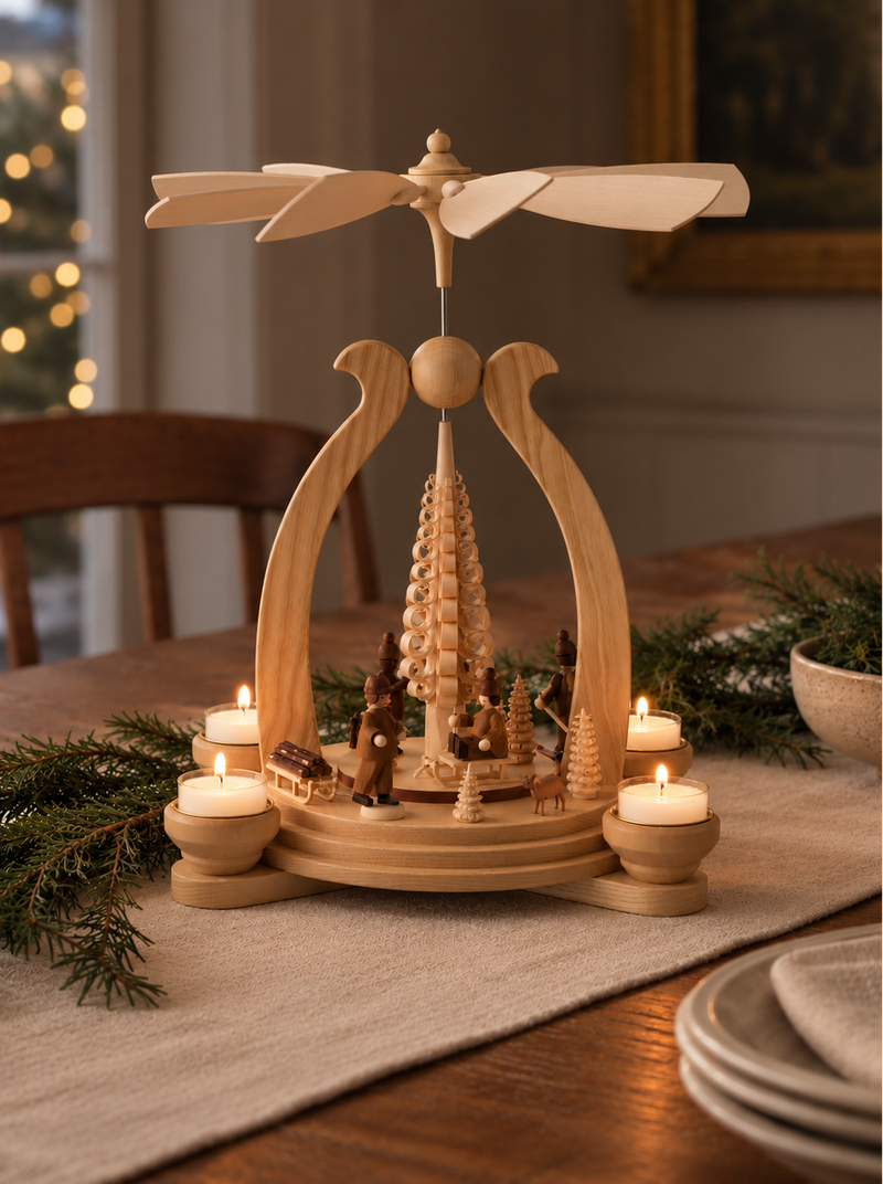 Handcrafted Village Candle Pyramid