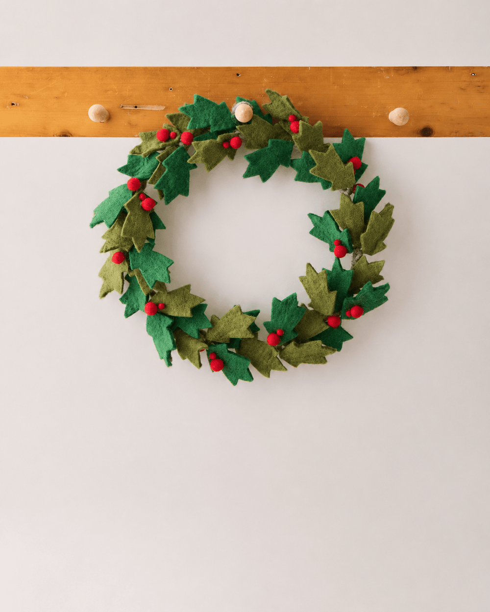 Felted Red Berry Wreath