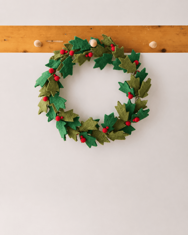 Felted Red Berry Wreath