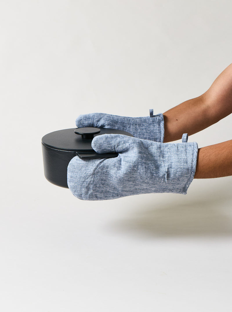Washed Linen Oven Mitt