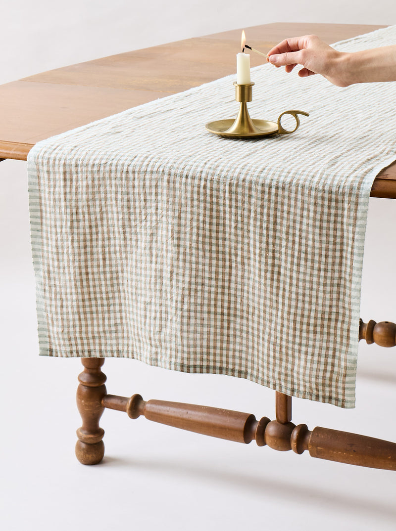 Farmhouse Gingham Runner