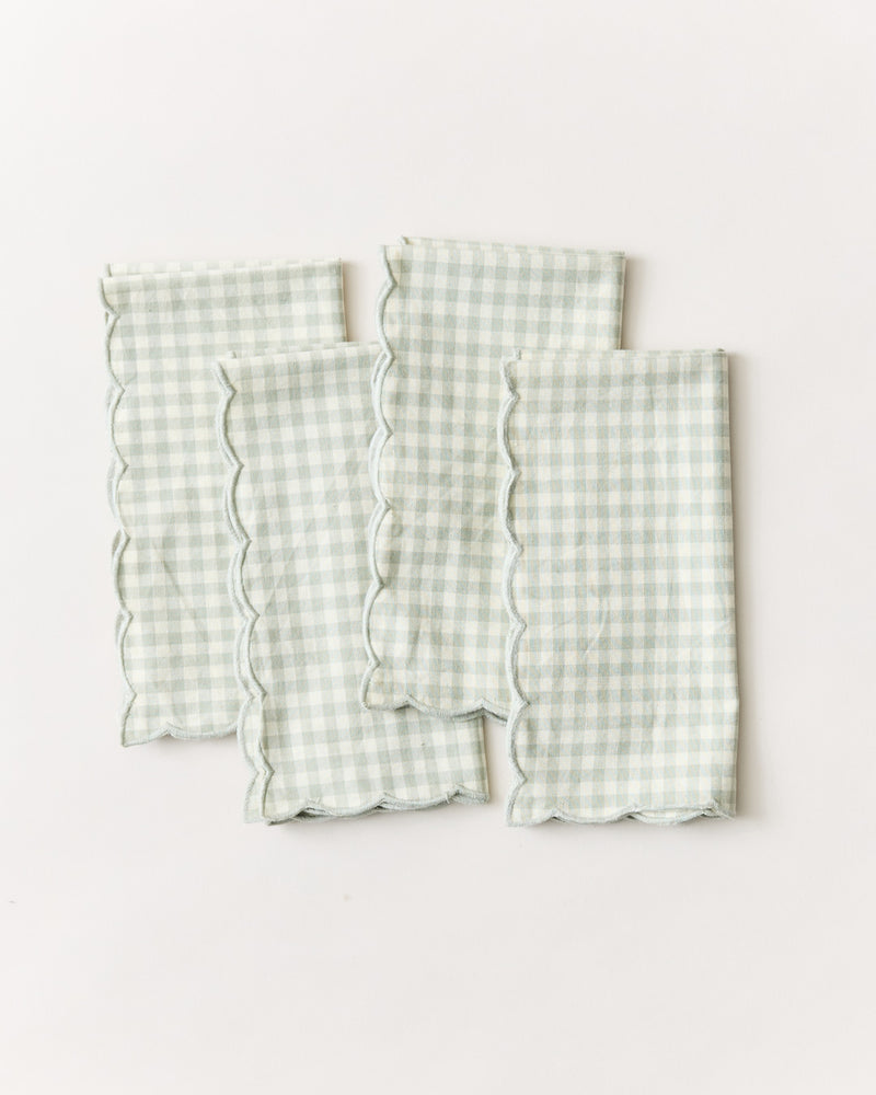 Petite Gingham Scalloped Napkins