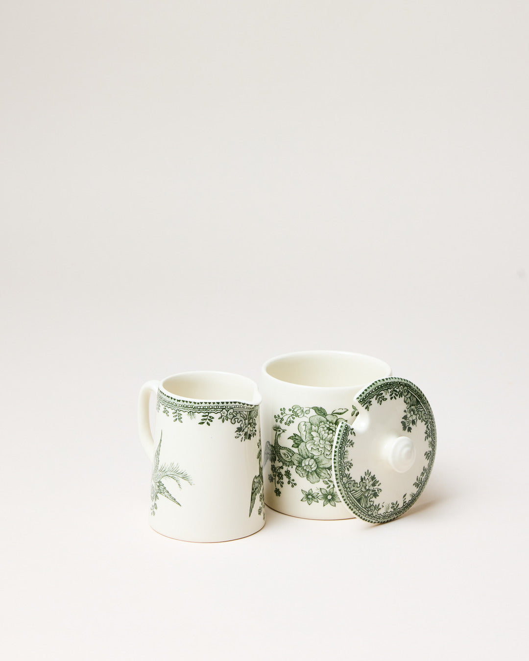 Farmhouse Pottery - Vintage Transferware Cream & Sugar Set