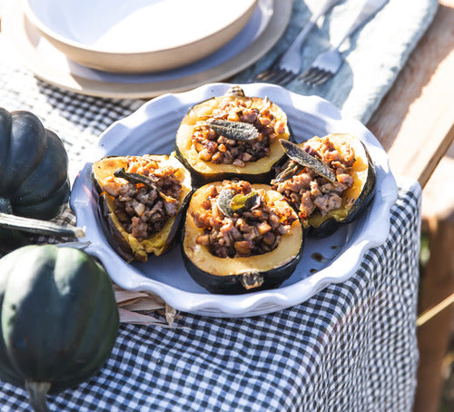Sausage & Sage Stuffed Squash