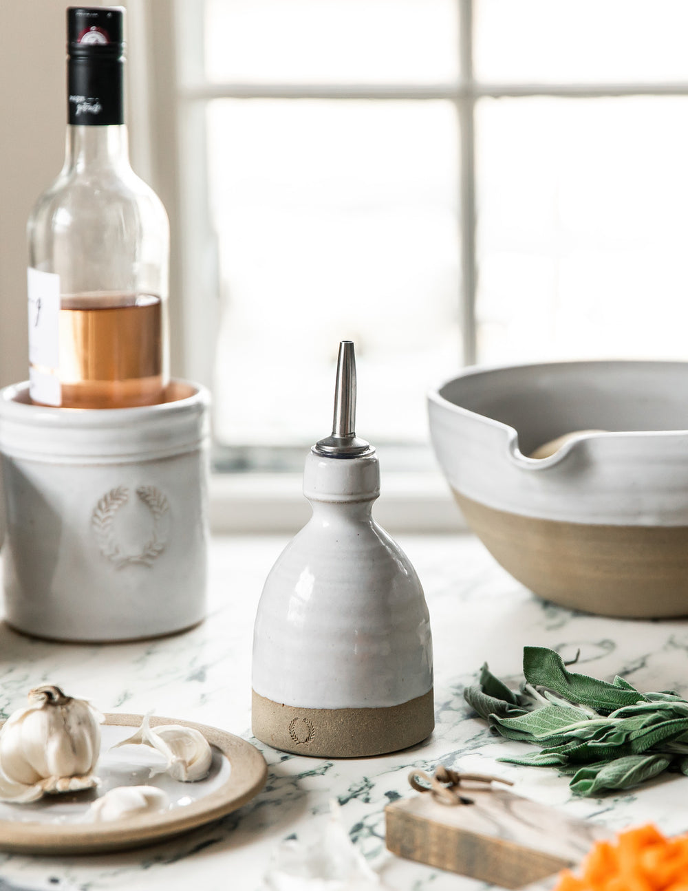 Farmhouse Pottery - Olive Oil Bottle