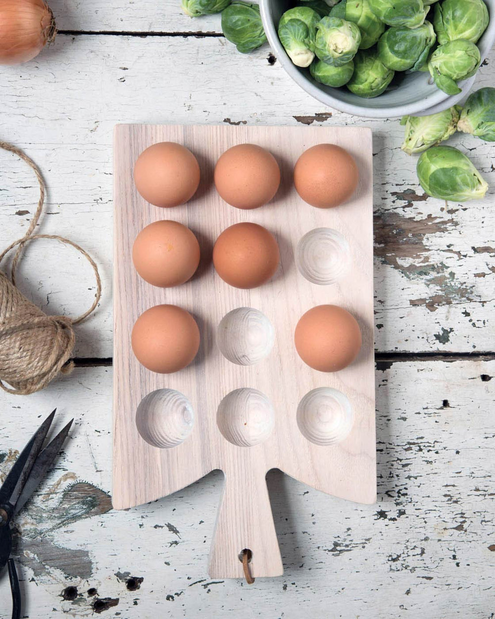 Farmhouse Wooden Eggs - Dozen