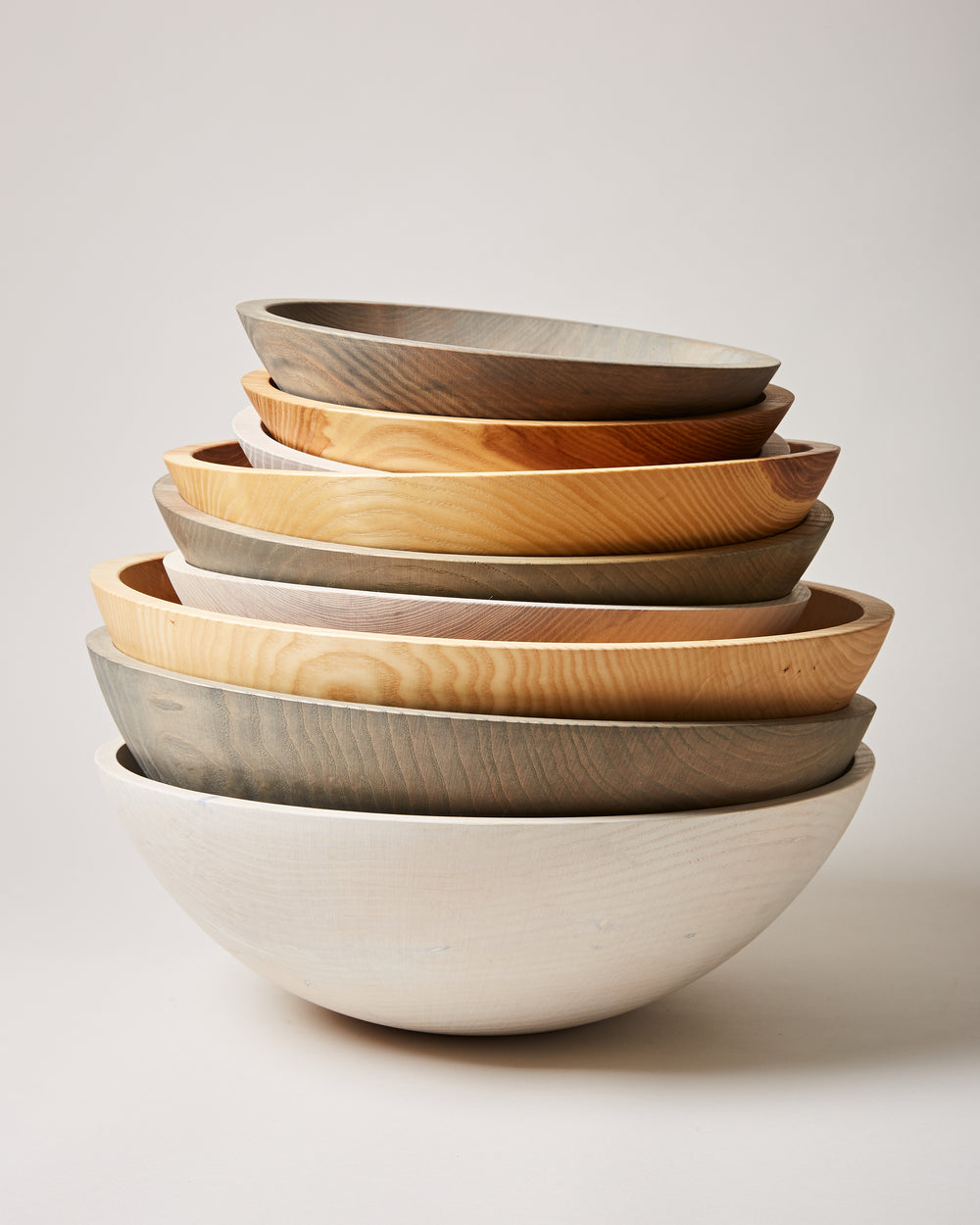 Crafted Wooden Bowls - White