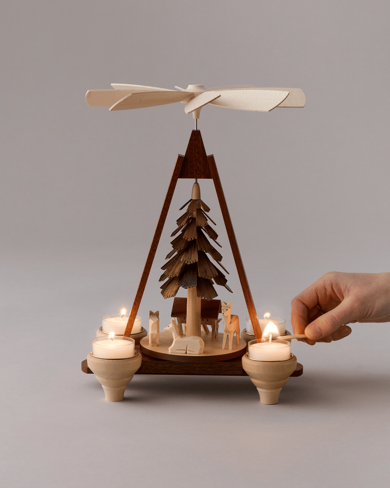 Handcrafted Forest Candle Pyramid