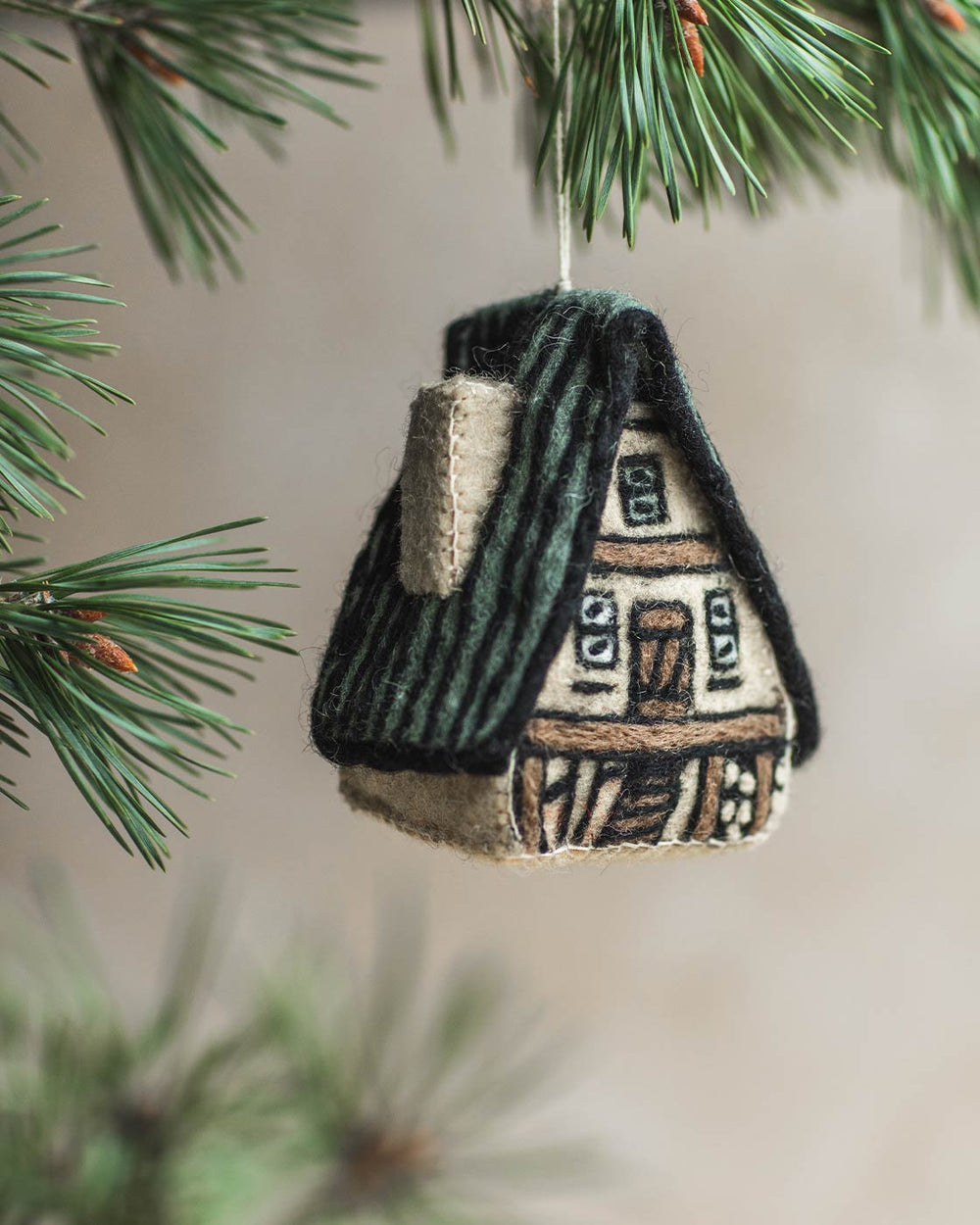 Felted A-Frame Ornament