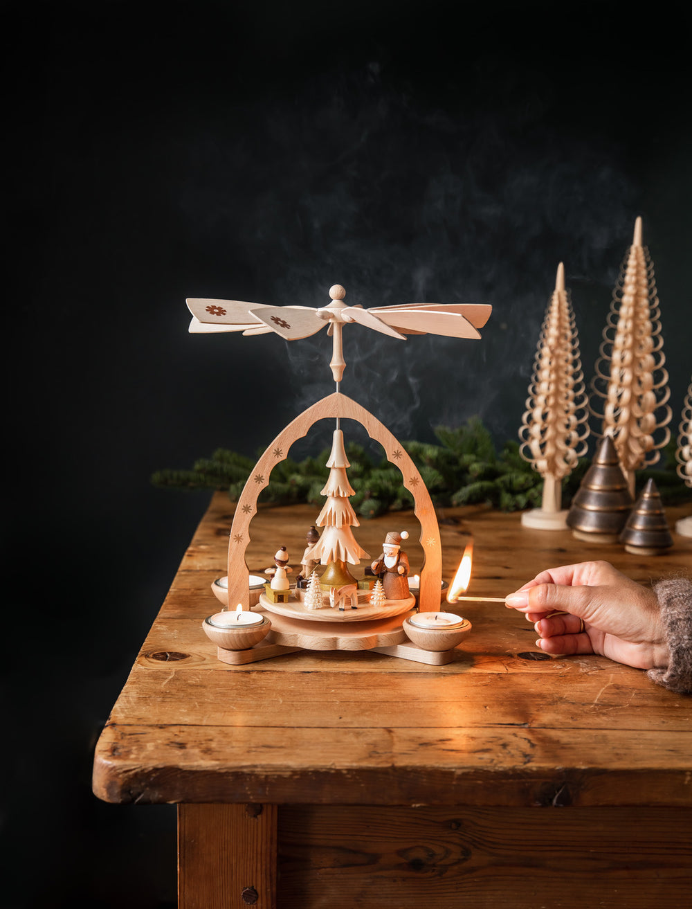 Handcrafted Nordic Candle Pyramid