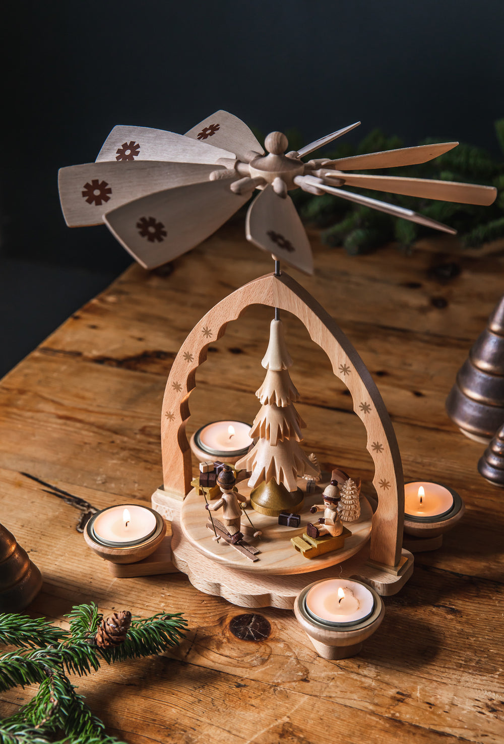 Handcrafted Nordic Candle Pyramid
