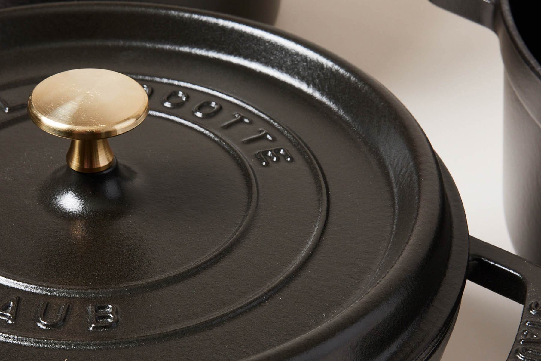 Farmhouse Pottery - Staub Cast Iron Cocotte with Brass Knob