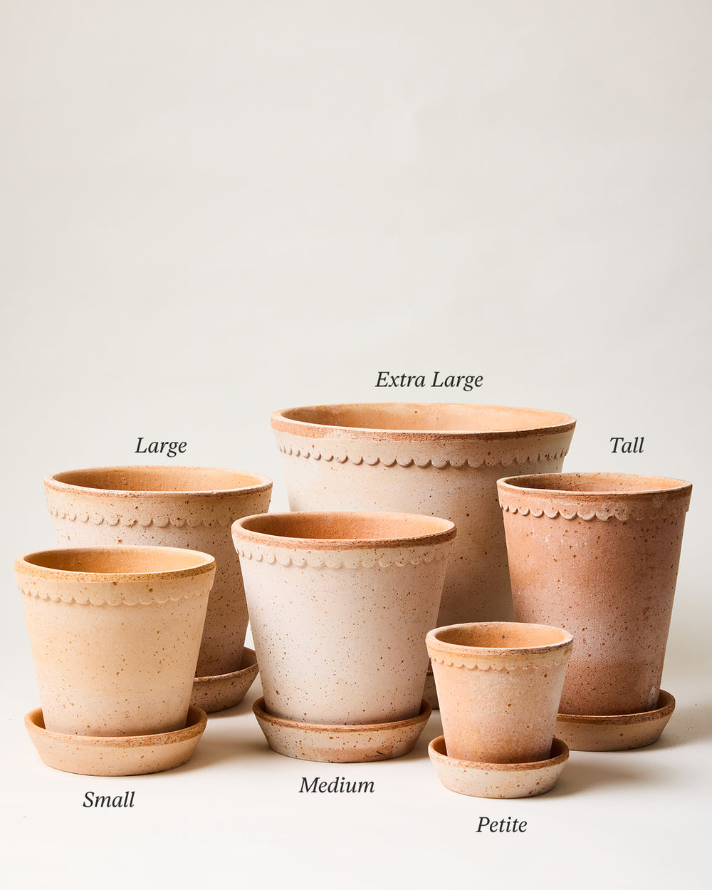 35cm terracotta plant pot Scalloped Terracotta Garden Pot & Saucer