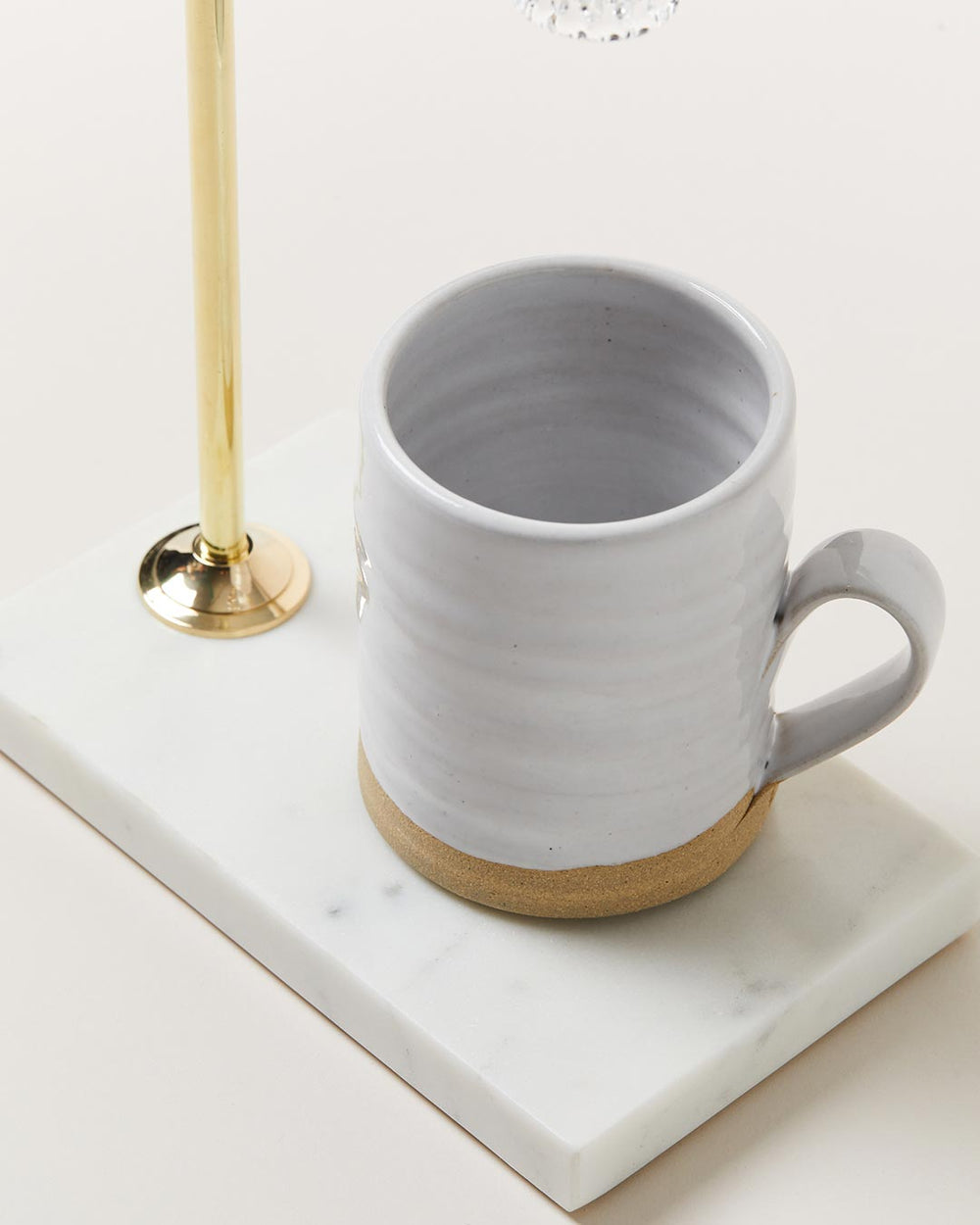 Farmhouse Pottery Brass & Marble Pour Over Stand