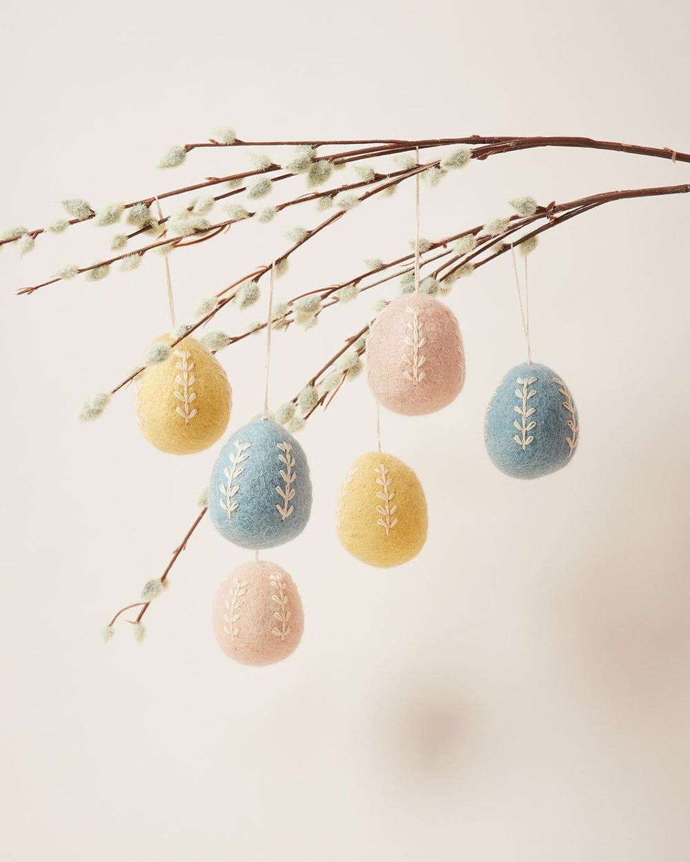Felted Egg Ornament Set