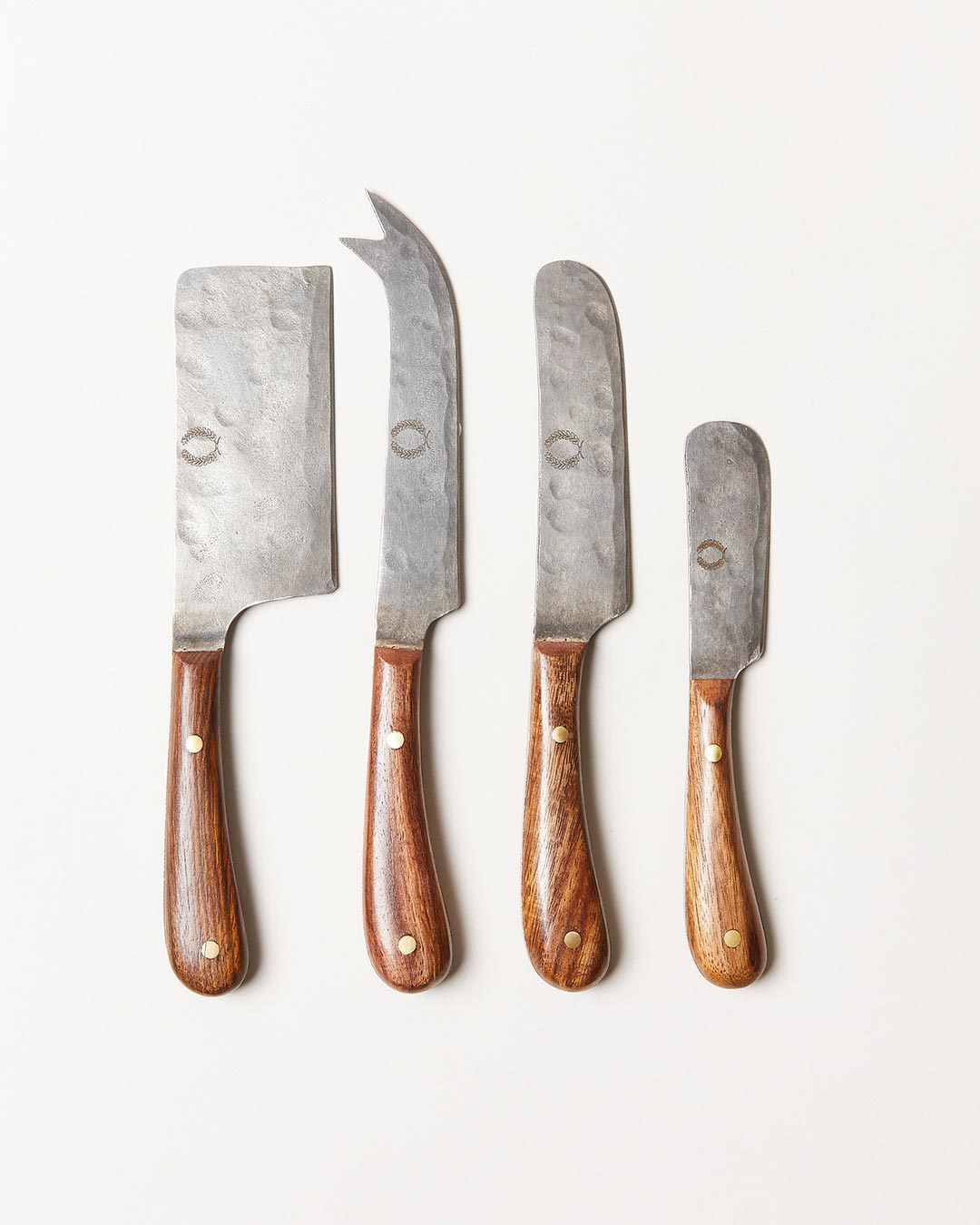 Farmhouse Pottery - Artisan Forged Cheese Knives in Mango- Set of 4