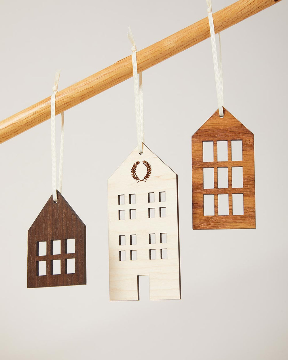 Holiday House Ornaments - Set of 3