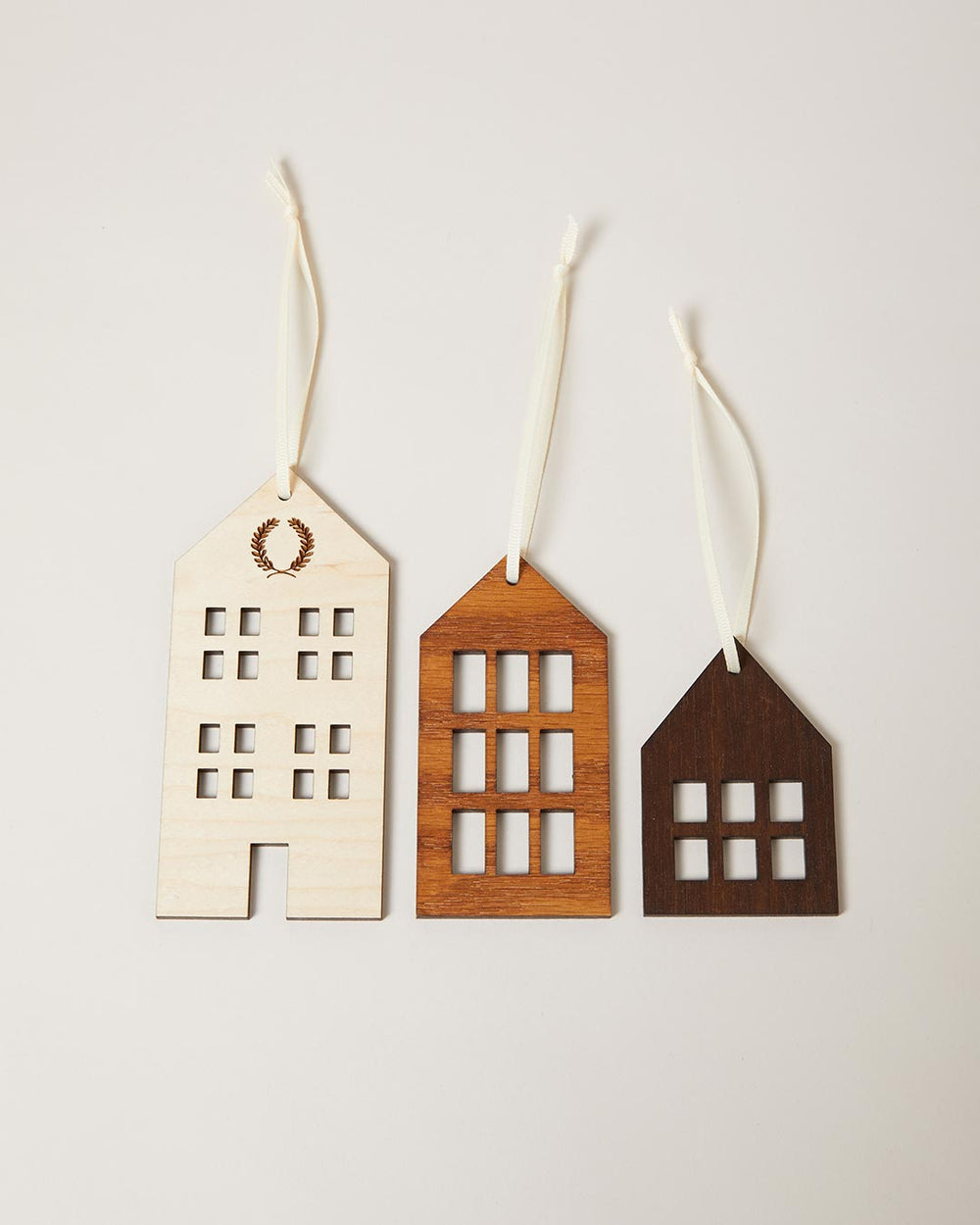 Holiday House Ornaments - Set of 3