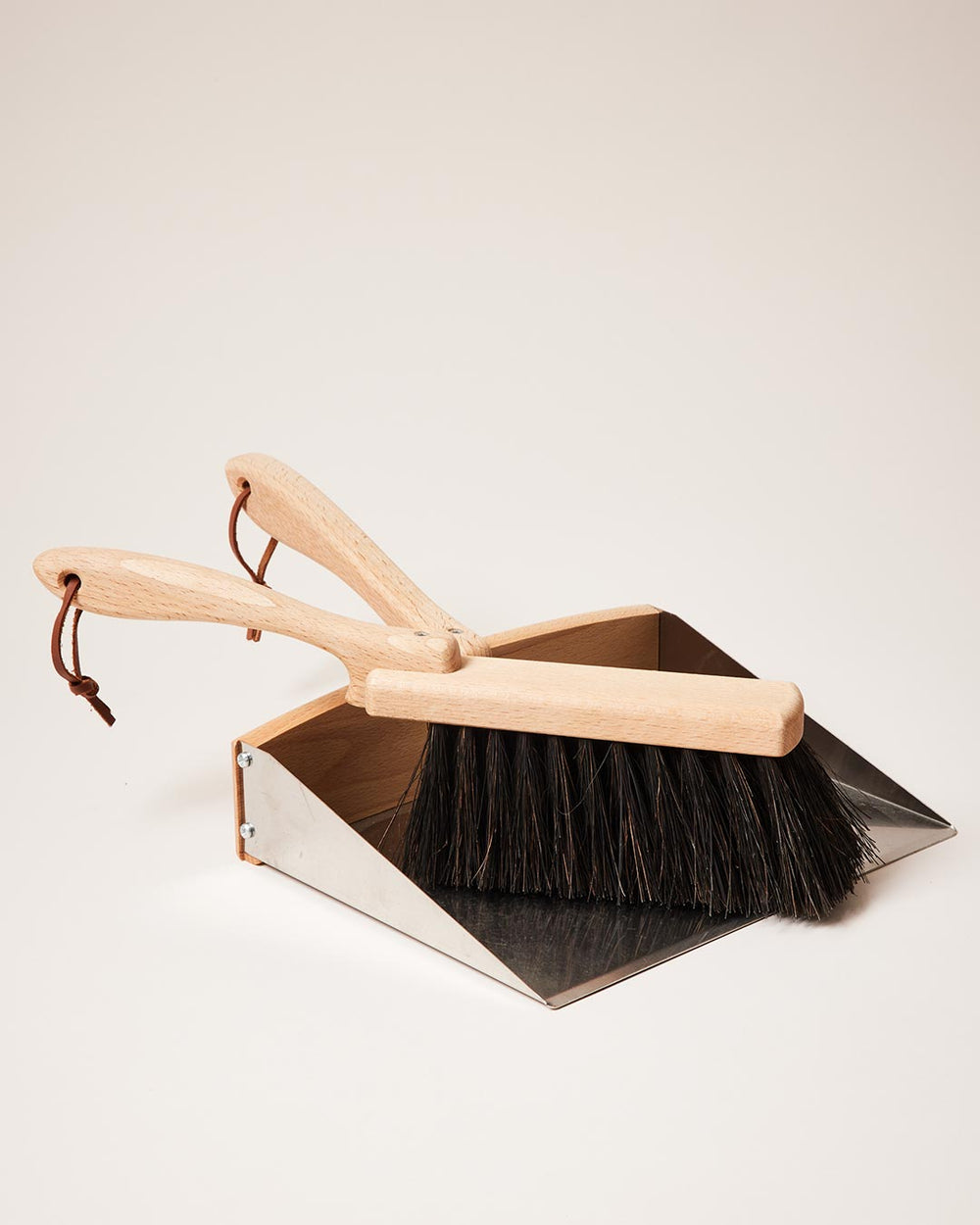 Wooden Utility Dust Pan and Brush Set