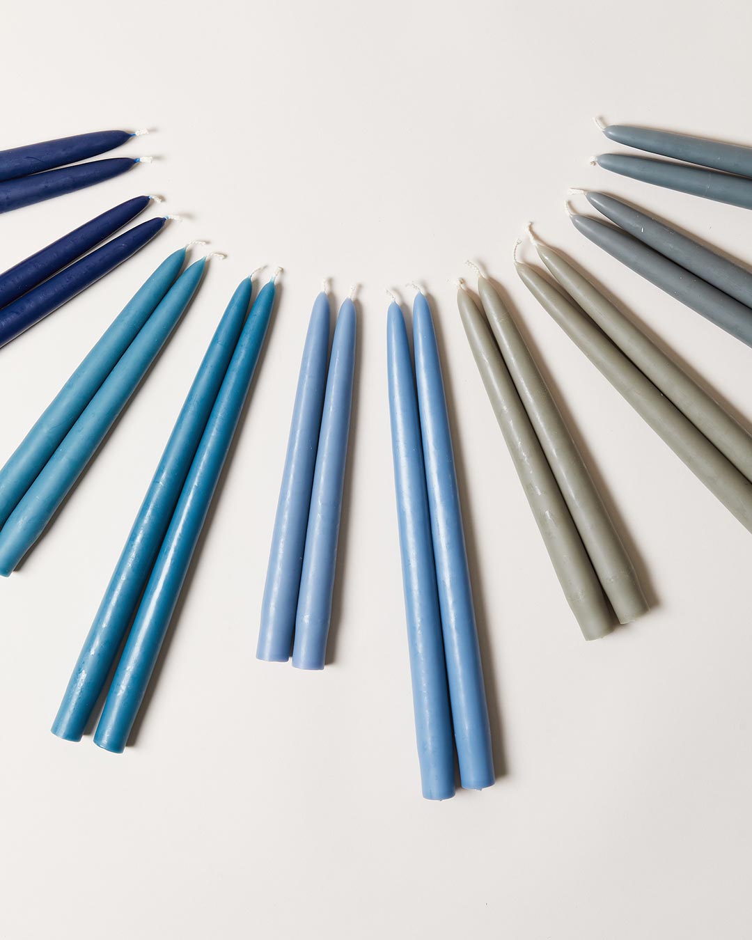 Taper Candles - Blues + Greys
