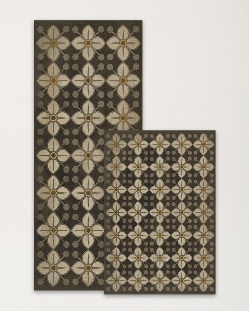 Flora Patterned Vinyl Floor Mat